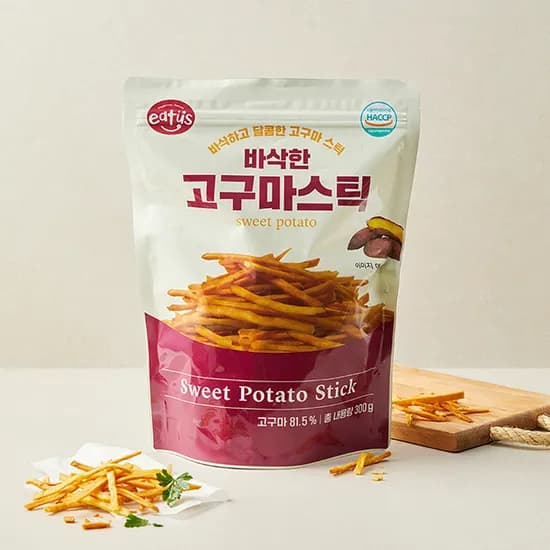 하루특가) 이더스 바삭한 고구마스틱, 300g, 3개