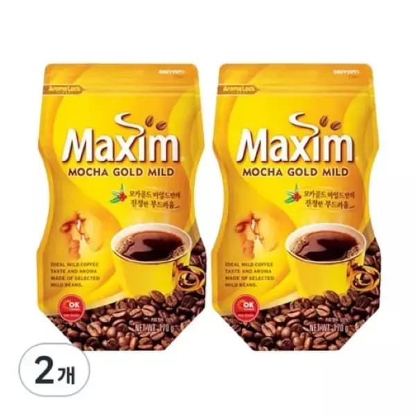 맥심 모카골드 마일드 커피 리필 170g 2개