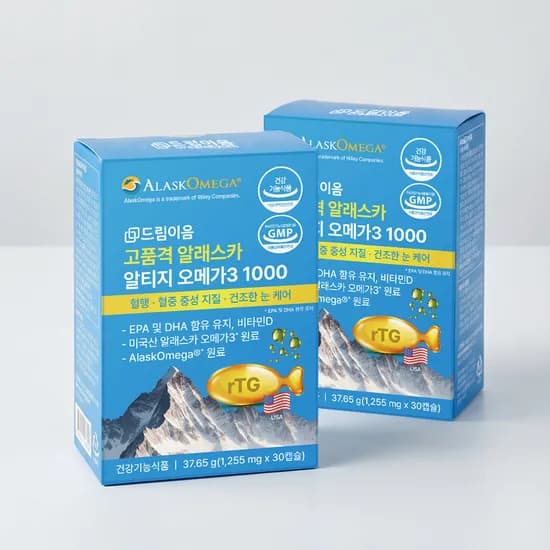 하루특가) 드림이음 고품격 알래스카 알티지 오메가3 1000, 30정, 2개
