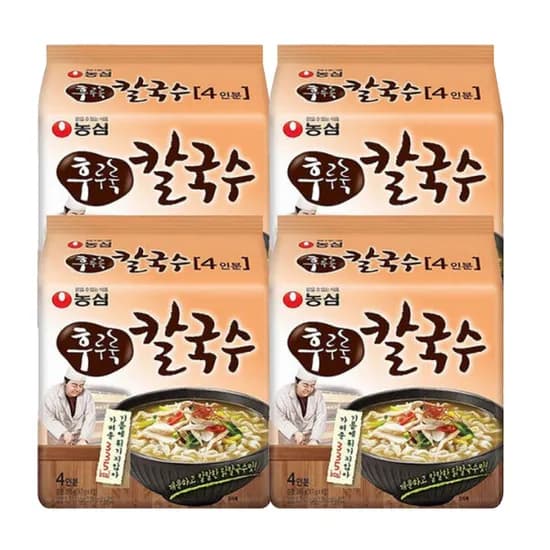 농심 후루룩칼국수 97g 4입 x 4봉 총 16개