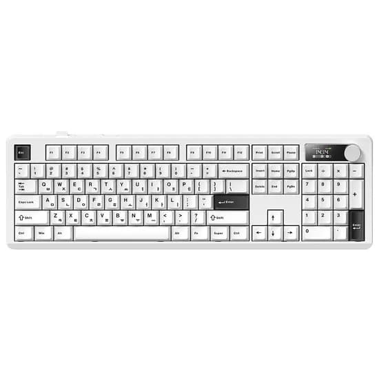 Archon AK74 LCD 기계식 풀배열 키보드 B&W 저소음 라임V3 1개