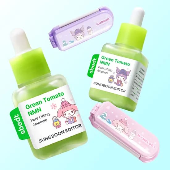 성분에디터 그린토마토 NMN 포어 리프팅 앰플 더블 빗거울 기획세트 40ml 2개