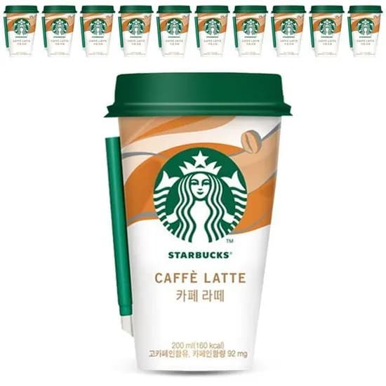 스타벅스 카페라떼 컵커피 200ml 10컵