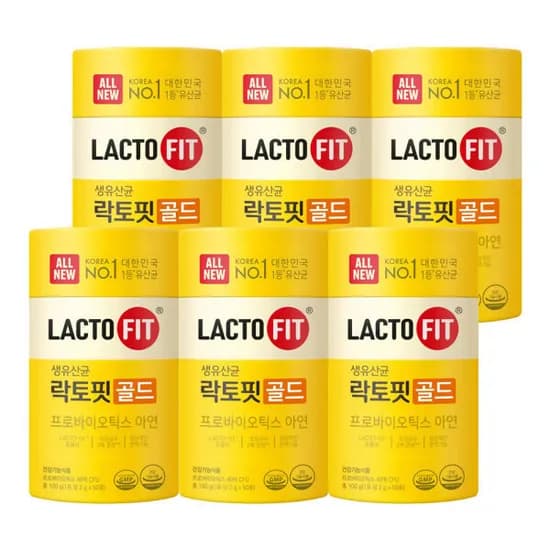 락토핏 골드 50포 6통 300일분 All New 리뉴얼 보장균수 40억CFU