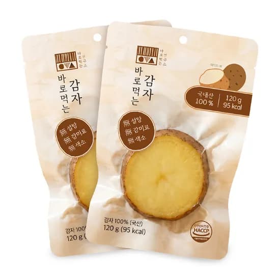 바로먹는감자 찐감자 다이어트 간편 아침 식사대용 실온 보관 120g 20개