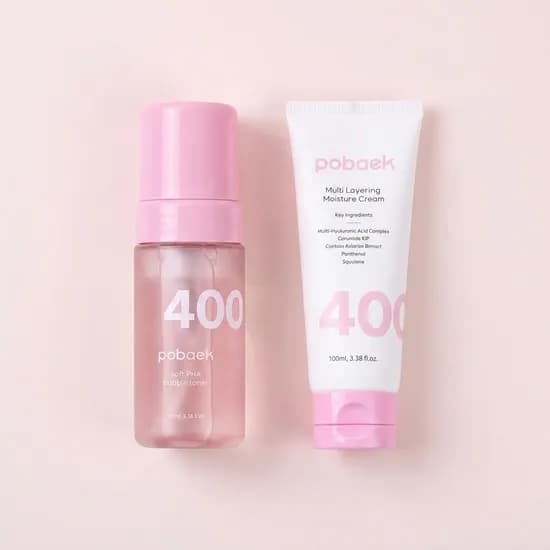 포백 버블토너 100ml 1개 수분크림 100ml 1개 1세트