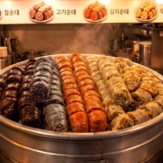 가마솥 순대트럭 모듬 4종 순대 400g 2팩