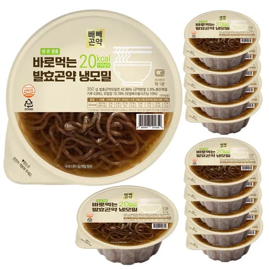 바로먹는 발효곤약 냉모밀 350g 12개