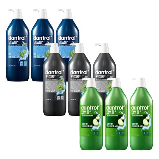 댄트롤 프레쉬 박하 샴푸 외 2종 820ml 3개