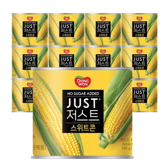 동원 저스트 노슈가 스위트콘 340g 12개
