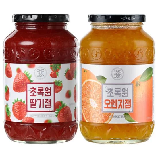 초록원 딸기잼 1kg 외 오렌지잼 1kg