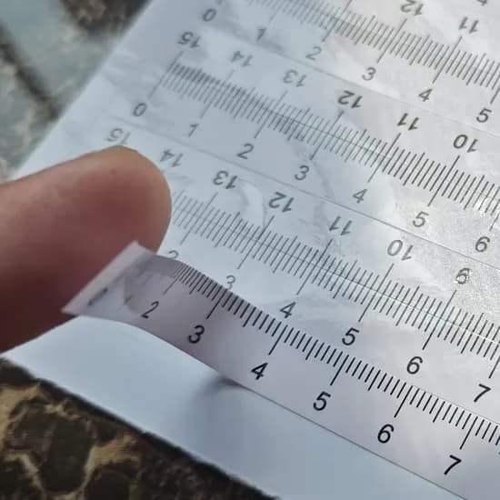 10개입 자가 접착식 재봉틀 자 재봉 및 공예용 투명 측정 테이프 DIY용 정밀 마킹 도구
