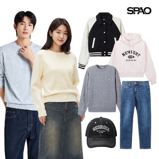 스파오 가을코디 최대할인전 맨투맨 외 6종