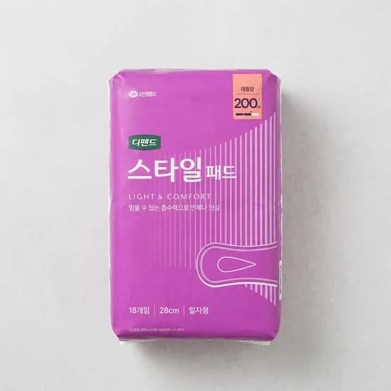 디펜드 스타일 패드 대용량 18매입 4팩