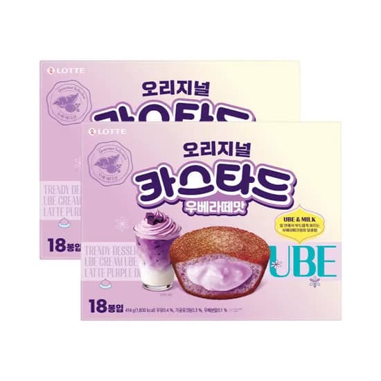 카스타드 우베라떼맛 414g 2개