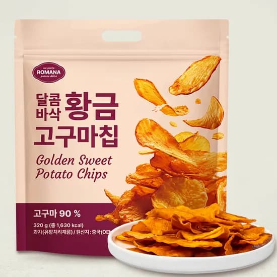 로마나 달콤바삭 황금 고구마칩 320g 6개
