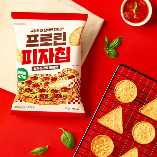 스낵24 프로틴 피자칩 35g 12개입 1박스
