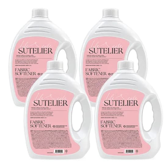 수뜰리에 고농축 섬유유연제 코튼캔디 2.5L 4개