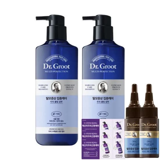 닥터그루트 집중케어 멀티퍼펙션 탈모증상케어 두피쿨링 샴푸 400ml 2개