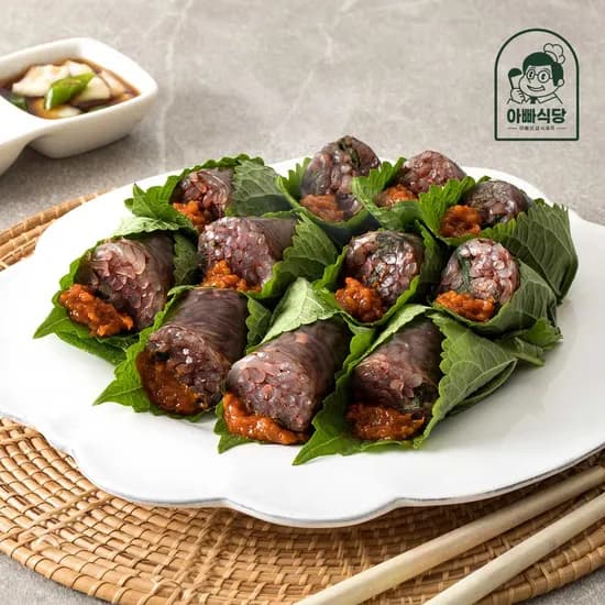 아빠식당 세상에없는 진짜 맛있는 깻잎찰순대 300g 1팩