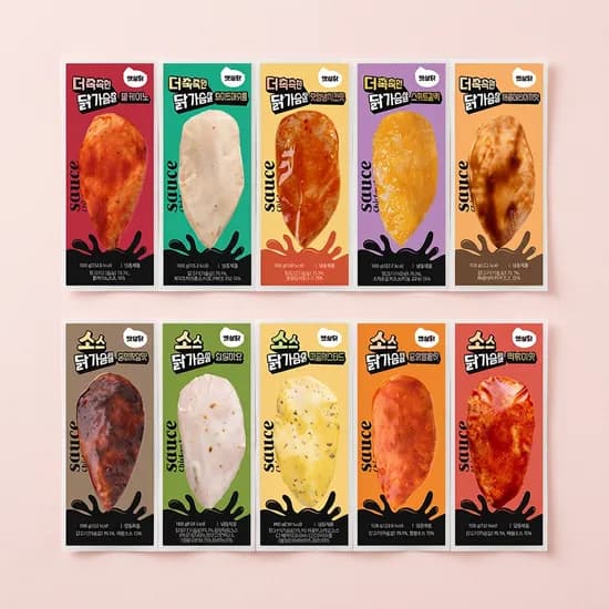 햇살닭 소스 통살 닭가슴살 맛보기 10종 50팩