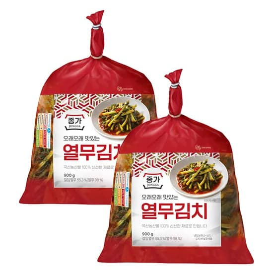 종가 시원깔끔 열무김치 900g 2개