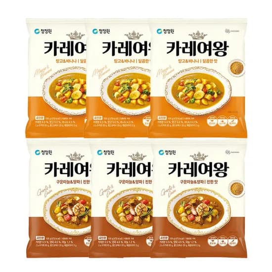 청정원 카레여왕 분말 마늘양파 108g 3개 외 1종
