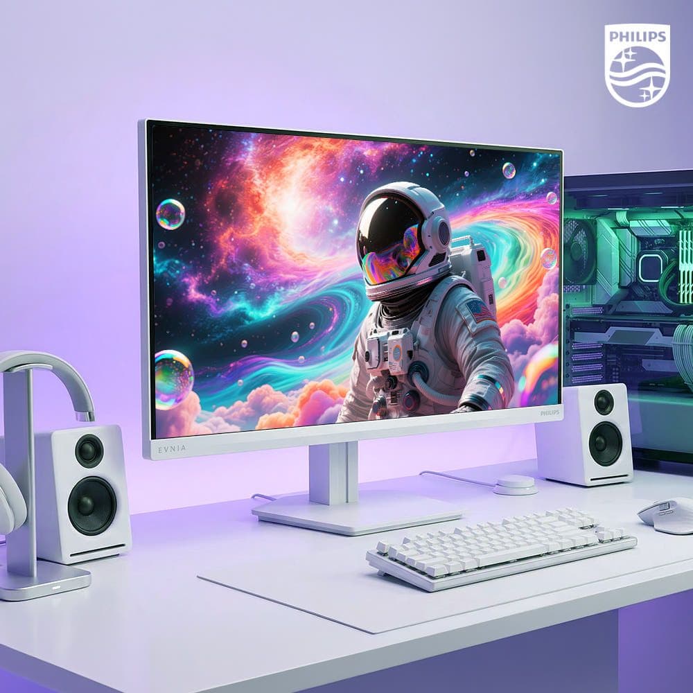 필립스 에브니아 27M2N3501PF QHD 260 IPS 지싱크 HDR 게이밍 화이트 무결점 모니터