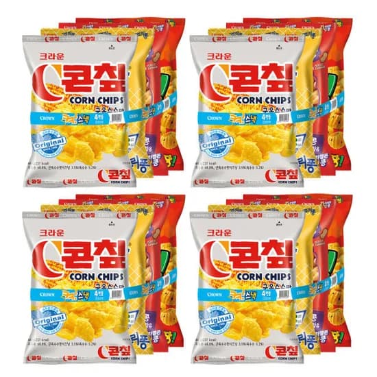 크라운 크크스낵 213g 4팩