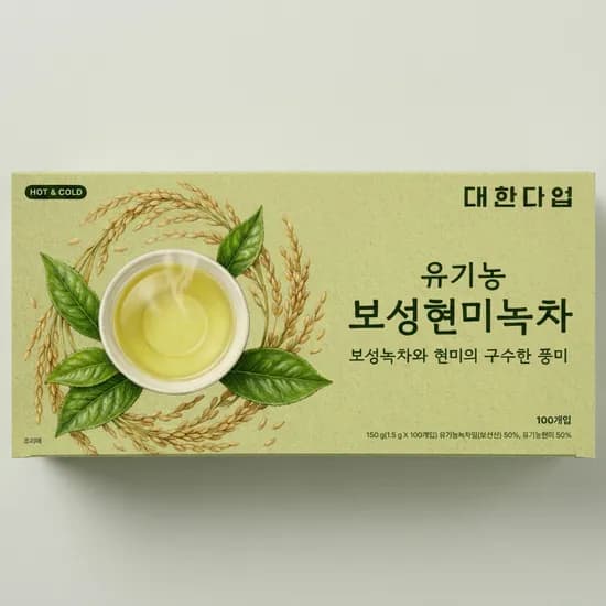 대한다업 유기농 보성현미녹차 티백 1.5ml 100개입 1개