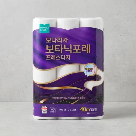 모나리자 보타닉포레 프레스티지 화장지 40m 30롤 2팩