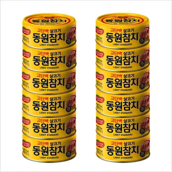 동원 라이트 스탠다드 참치 150g 원터치 12개