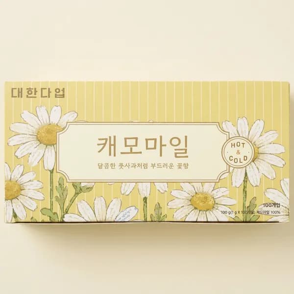 대한다업 캐모마일 티백 꽃차 1g 100개