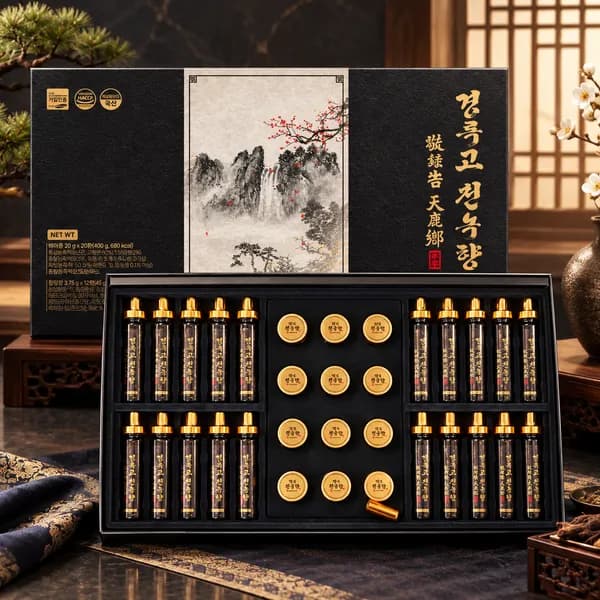 경록고 국내산 6년근 흑삼 천녹향 3.75g 12개 + 20ml 20병 1박스 35,550원