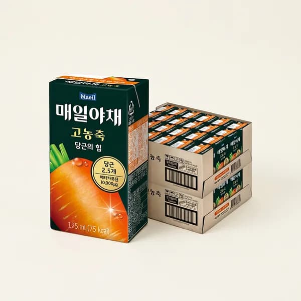 매일야채 고농축 당근의 힘 125ml 48개 35,900원