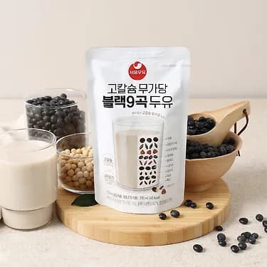 서울우유 고칼슘 무가당 블랙9곡 두유 190ml 20팩 9,900원