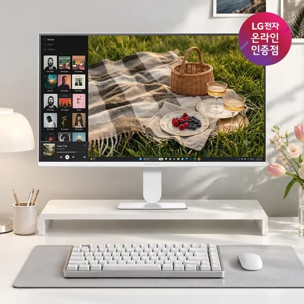 LG G4 24인치(60.4cm) 게이밍모니터 화이트 144Hz DP포트 (24G411BW)