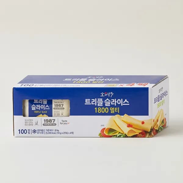 동원 소와나무 트리플 슬라이스 치즈 18g 100개입