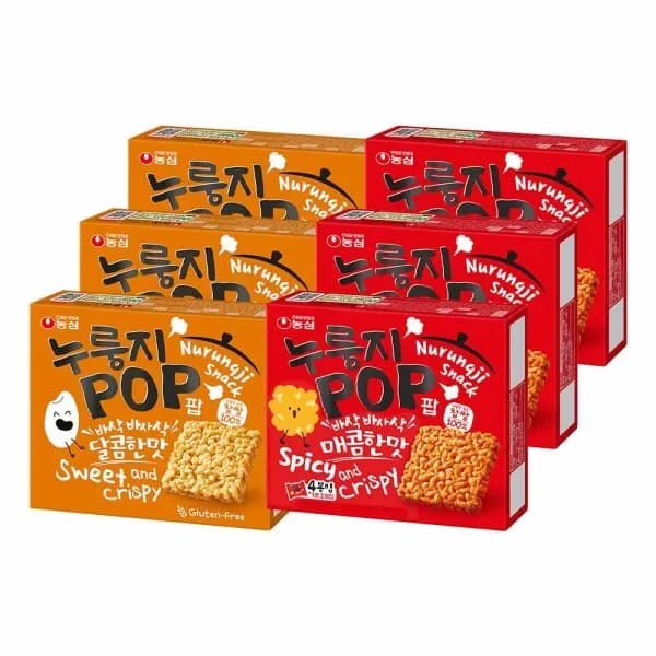 농심 누룽지팝 오리지널 3개 + 매콤한맛 3개 13,180원