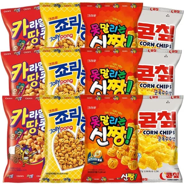크라운제과 인기스낵모음 12팩