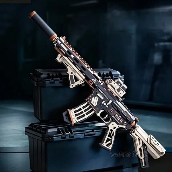 로보타임 M416 돌격소총 DIY 우드 퍼즐 조립 키트 LQB02