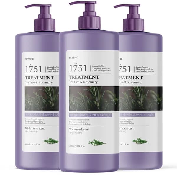 메르헨트 티트리 앤 로즈마리 대용량 트리트먼트 화이트머스크향 1.5L 3개