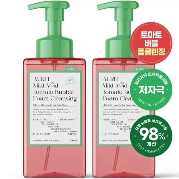 아우페 약산성 토마토 폼클렌징 500ml 1+1