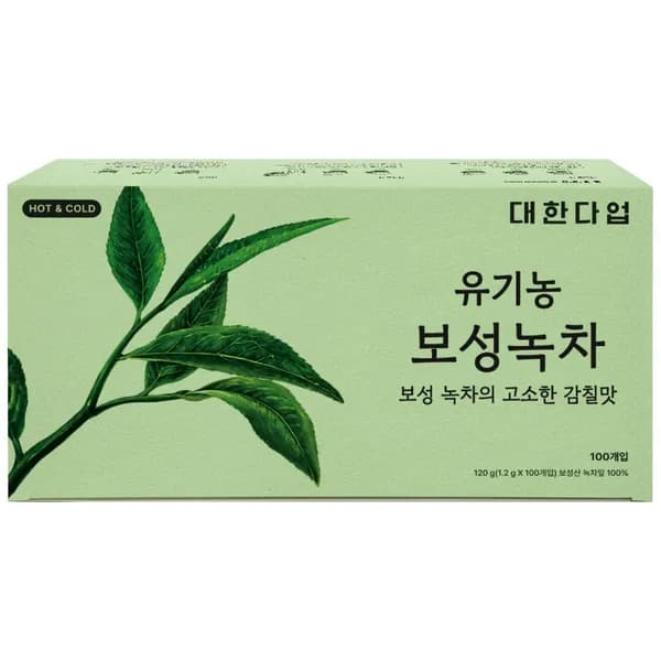 대한다업 유기농 보성녹차 1.2g 100개입