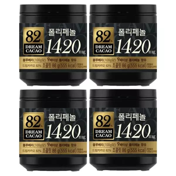 롯데웰푸드 드림카카오82% 86g 4개