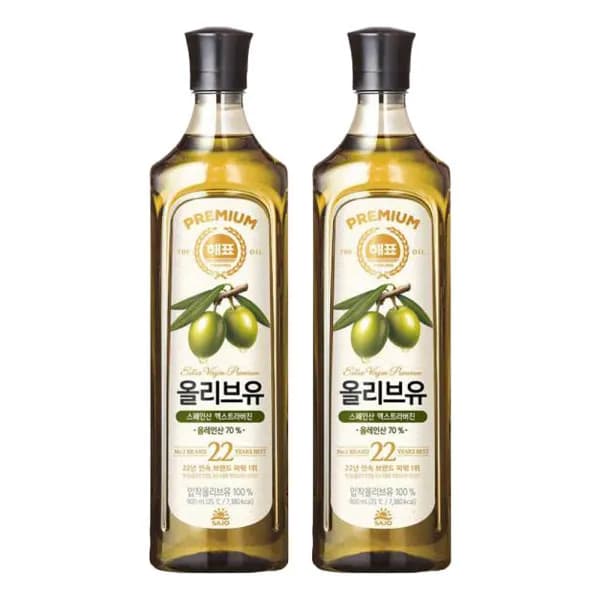 사조 올리브유 900ml 2개