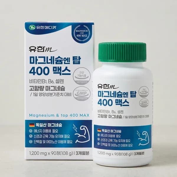 유한메디카 고함량 마그네슘 엔 탑 400 맥스 90정 1개
