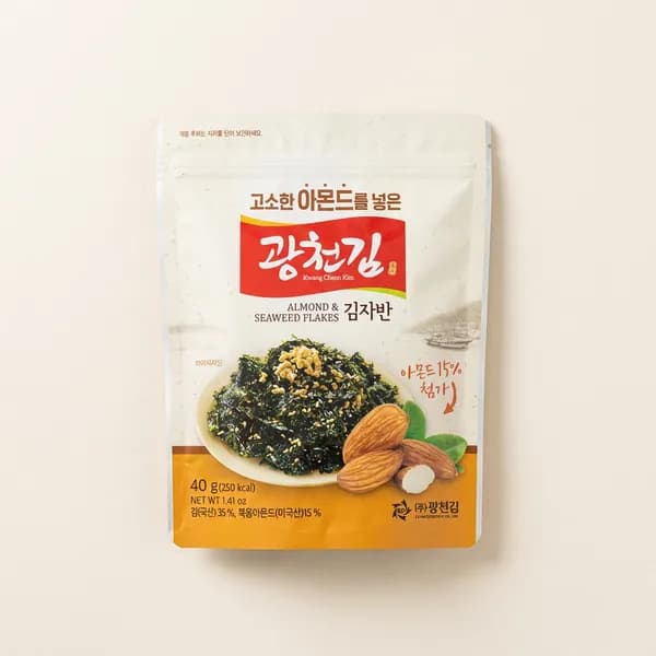 광천김 고소한 아몬드를 넣은 김자반 40g 10봉