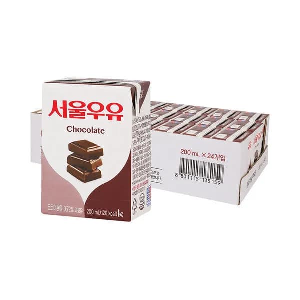 서울우유 초코 멸균우유 200ml x 24입