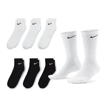 나이키 스포츠 쿠션 양말 스우시 단목/중목 3PACK 블랙/화이트